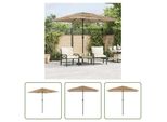 The Living Store Ombrellone Con Palo In Acciaio Marrone 248X248X248 Cm