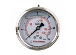 Tc Technic Manometro Per Glicerina 63Mm 0-25 Bar 350 Psi 1/4" Display Di Pressione"