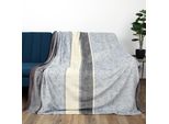 Coperta Coccolosa Xxl (130X170Cm) - Grigio Chiaro Tendril - Coperta Soffice Coperta In Microfibra - Jacquard, Grande Coperta Morbida Da Vivere Per Coccolare Coperta Di Flanella