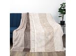 Coperta Coccolosa Xxl (130X170Cm) - Ornamento Beige - Soffice Coperta In Microfibra - Jacquard, Grande Coperta Morbida Da Vivere Per Coccolare La Coperta Di Flanella