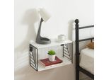 Mensola A Muro 'Moss' Con Struttura In Metallo 39 X 18 X 23 Cm Nero / Bianco
