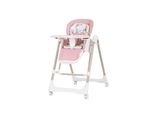 Chipolino Kinderhochstuhl 2 in 1 Milk Shake, verstellbar, Babyschaukel, Räder rosa