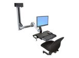 Ergotron Sit-Stand Combo Extender - Componente Di Montaggio (Braccio Di Estensione, Staffa Per Guida A Parete, Copertura Del Braccio, Hardware Di Montaggio)