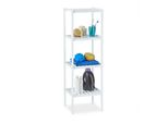 Relaxdays 2X Scaffale Da Bagno In Bambù Con 4 Ripiani