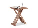 Relaxdays 10021328_0 Relaxdays Beistelltisch Braun Quadratisch