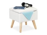 Relaxdays 10029605_49 Relaxdays Hocker Mit Stauraum Weiß