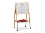 Relaxdays 10027239_0 Relaxdays Kindertafel 49,0 X 39,0 Cm Lackierter Stahl Weiß/GrüN