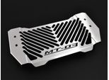 Copriradiatore Zieger Compatibile Con Yamaha MT-03 Design Logo Argento