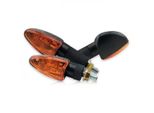 Dart-Flash Mini Indicatore Vetro Giallo Carbon Look Riflettore Interno Giallo Corto