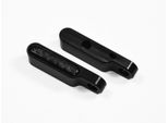 Indicatore A Led Colorato Con Alloggiamento In Alluminio Per I Raccordi Al Manubrio In Nero Omologazione Pair E Tipo1