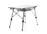 Wiltec Tavolo Pieghevole Da Campeggio 90X53 Cm Tavolo Pieghevole Regolabile In Altezza In Alluminio Max. 30Kg Con Piano Arrotolabile Tavolo Da Campeggio Tavolo Pieghevole Tavolo Da Giardino Balcone Tavolo Da Esterno Tavolo Pieghevole