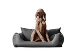 Tierlando NEMO Hundebett Hundesofa S M L Hundekorb Katzenbett 65 80 100cm grau/ grau 65 cm, 20 cm, 50 cm