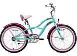 Jugendfahrrad BIKESTAR Cruiser Gr. 29, blau (mint), Fahrräder, Kinder, 29cm, 20 Zoll (50,80cm), für Damen