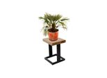 Blumenhocker MCW-A15, BlumenstäNder Pflanzentisch Holzhocker, Tanne Holz Rustikal Massiv Mvg-Zertifiziert 48X36X32Cm