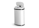 Juskys Automatik MüLleimer Mit Sensor 60L - Abfalleimer Mit Elektrischem Deckel Rechteckig - Weiß