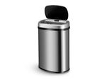 Juskys Automatik MüLleimer Mit Sensor 50L - Abfalleimer Mit Elektrischem Deckel Rechteckig - Silber