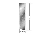 Piastra Forata H240Xl80Xs2Mm Zincata Sendzimir Vormann