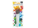 Set Di Spazzole Per Scuola/Hobby Rotonde E Piatte