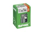 Set Di 50 Viti Spax Torx In Acciaio A Testa Svasata, Diam.5 Mm X L.70 Mm