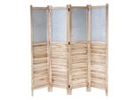 Schermo HWC-D27, Parete Divisoria Per Ambienti Schermo Privacy A Parete Spagnolo, Legno Metallo 170X160X2Cm