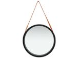 Vidaxl Specchio Da Parete Con Cintura 50 Cm Nero