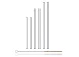 Halm Set Di Cannucce In Vetro Dritte 23Cm 20Cm 15Cm Estremamente Stabili 6 Pezzi