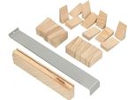 Kotarbau® Set Per La Posa Di Pavimenti In Laminato Set Da 32 Pezzi Parquet Laminato In Legno Cunei Di Posa Barra Di Trazione Barra Di Battuta Cunei Di Legno Posa Del Laminato Posa Del Parquet