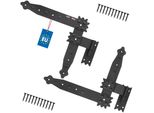 Kotarbau® Cerniera Angolare 250 X 230 Mm Con Morsetto Cerniera Per Persiana Cerniera Angolare Cerniera Per Porta Cerniera Per Porta Cerniera Con Rivestimento In Polvere Nera Cerniera Per Finestra Ferramenta Angolare Per Edilizia