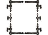Kotarbau® Cerniera Angolare 400 X 300 Mm Staffa A 6 Pezzi Cerniera Centrale Cerniera A Croce Cerniera Per Persiana Cerniera Angolare Cerniera Per Porta Cerniera Per Cancello Cerniera Con Rivestimento In Polvere Cerniera Per Finestra