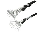 Kotarbau® Rastrello A Ventaglio Regolabile Mini Rastrello In Metallo Rastrello A Mano 200 Mm