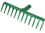 Kotarbau® Robusto Rastrello In Acciaio Rastrello Per Foglie Rastrello Per Foglie Rastrello Per Ventagli Verde 310 Mm