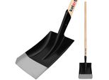 Kotarbau® Robusta Pala Per Sabbia 295 X 245 Mm Pala Da Giardino Per Manico Di 38 Mm Di Diametro Pala In Acciaio Per La Raccolta Di Materiale Sfuso Con Spalla In Legno