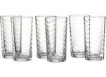 Ritzenhoff & Breker Longdrinkglas Wave, 6Er Set, Trinkglas, Saftglas, Wasserglas, Longdrink, Glas, Klar, 250 Ml, 812039