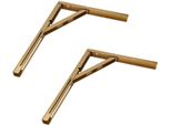 Kotarbau® 2 Pezzi Staffa Pieghevole 400 X 300 Mm Oro Tutti I Colori Staffa In Acciaio Staffa A Parete Staffe Staffa Angolare Per Scaffalature Staffa Di Supporto Per Scaffalature Staffa Pesante