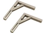 Kotarbau® 2 Pezzi Staffa Pieghevole 200 X 165 Mm Argento Tutti I Colori Staffa In Acciaio Staffa A Muro Staffe Scaffale Angolare Staffa Supporto Scaffale Staffa Per Carichi Pesanti