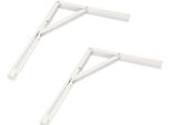 Kotarbau® 2 Pezzi Staffa Pieghevole 400 X 300 Mm Bianco Tutti I Colori Staffa In Acciaio Staffa A Muro Staffe Scaffale Angolare Staffa Supporto Scaffale Staffa Per Carichi Pesanti