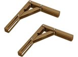 Kotarbau® 2 Pezzi Staffa Pieghevole 200 X 165 Mm, Oro Tutti I Colori Staffa Staffa In Acciaio Staffa A Parete Staffe Mensola Angolare Staffa Supporto Mensola Staffa Per Mensola Pesante