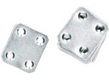 Kotarbau® Set Di 50 Piastre Forate 34 X 30 Mm Argento Zincato Connettore Piatto Connettore Per Legno Piastra Forata Per Interni - Esterni Connettore In Acciaio Piastra Forata Barra Piatta