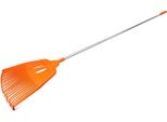 Kotarbau® Rastrello Per Foglie Plastica 27 Denti Arancione Rastrello Giardino Con Manico In Alluminio- Rastrelli Per Foglie Erba Siepi Leggero