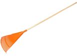 Kotarbau® Rastrello Per Foglie Plastica 20 Denti Arancione Rastrello Giardino Con Manico In Legno Rastrelli Per Foglie Erba Siepi Leggero