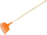 Kotarbau® Rastrello Per Foglie Plastica 23 Denti Arancione Rastrello Giardino Con Manico In Legno Rastrelli Per Foglie Erba Siepi Leggero