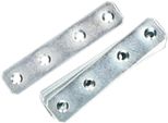Kotarbau® Set Di 50 Piastre Forate 97 X 20 Mm Argento Zincato Connettore Piatto Connettore In Legno Interno - Esterno Piastra Forata Connettore In Acciaio Piastra Forata Barra Piatta
