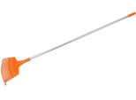 Kotarbau® Rastrello Per Foglie Plastica 23 Denti Arancione Rastrello Giardino Con Manico In Alluminio- Rastrelli Per Foglie Erba Siepi Leggero