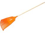 Kotarbau® Rastrello Per Foglie Plastica 27 Denti Arancione Rastrello Giardino Con Manico In Legno Rastrelli Per Foglie Erba Siepi Leggero