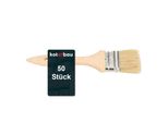 Kotarbau® Set Di 50 Pennelli Per Pittura Con Manico In Legno Tutti I Pennelli Piatti Da 50 Mm Macchia Smalto Pennello Da Pittore Pennello Per Pittura Colori Acrilici Setole Resistenti Agli Strappi Lavabile Uni