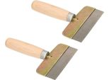 Kotarbau® Set Di 2 Spatole Raschianti 120 Mm Con Manico In Legno Per Rimuovere Fogli E Vernice