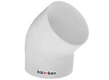Kotarbau® Curva 45° Tubo Di Ventilazione Ø 100 Mm Mm Tubo Per L'aria Di Scarico Plastica Bianco