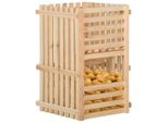 Vidaxl Cassa Per Patate 50X50X80 Cm In Legno Di Pino Massiccio