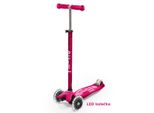 Micro Mobility Maxi Micro Deluxe Led, Monopattino Triciclo Per Bambini Rosa