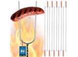 Kotarbau® Set Di 10 Spiedini Per Barbecue 120 Cm Spiedino Per Barbecue Per Grigliate E Falò
